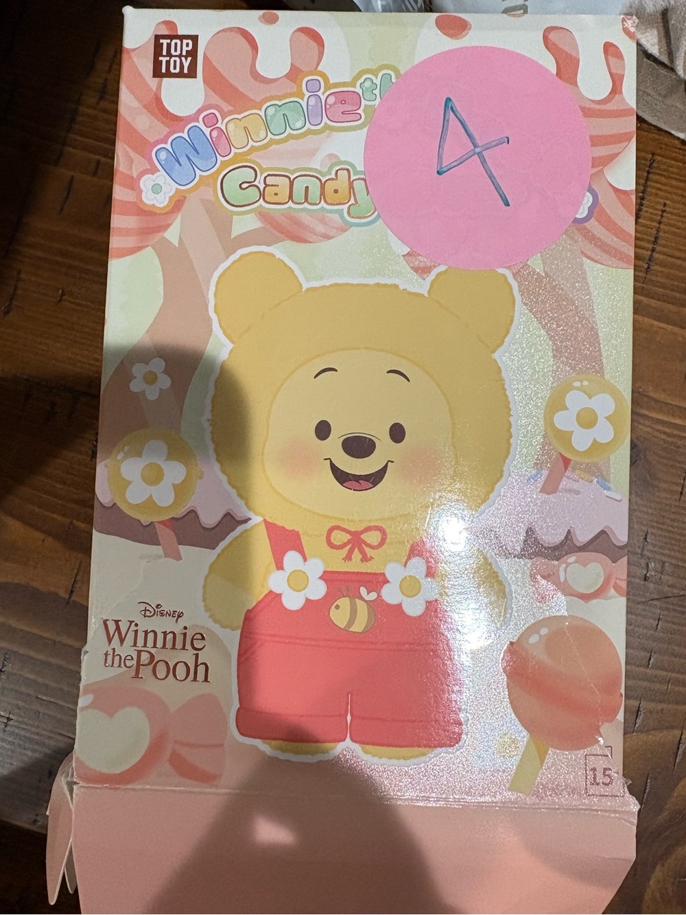 Top Toy Candy Bear Blind Box Winnie the Pooh Yellow Plush in Overalls